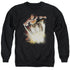 SUPERMAN/EXPLOSIVE - ADULT CREWNECK SWEATSHIRT - BLACK