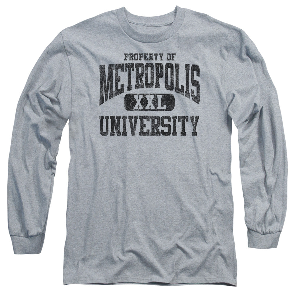 SUPERMAN/PROPERTY OF MU - L/S ADULT 18/1 - ATHLETIC HEATHER