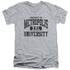 SUPERMAN/PROPERTY OF MU - S/S ADULT V-NECK 30/1 - ATHLETIC HEATHER