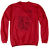 SUPERMAN/IN THE CITY - ADULT CREWNECK SWEATSHIRT - RED