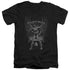 SUPERMAN/STEEL - S/S ADULT V-NECK 30/1 - BLACK