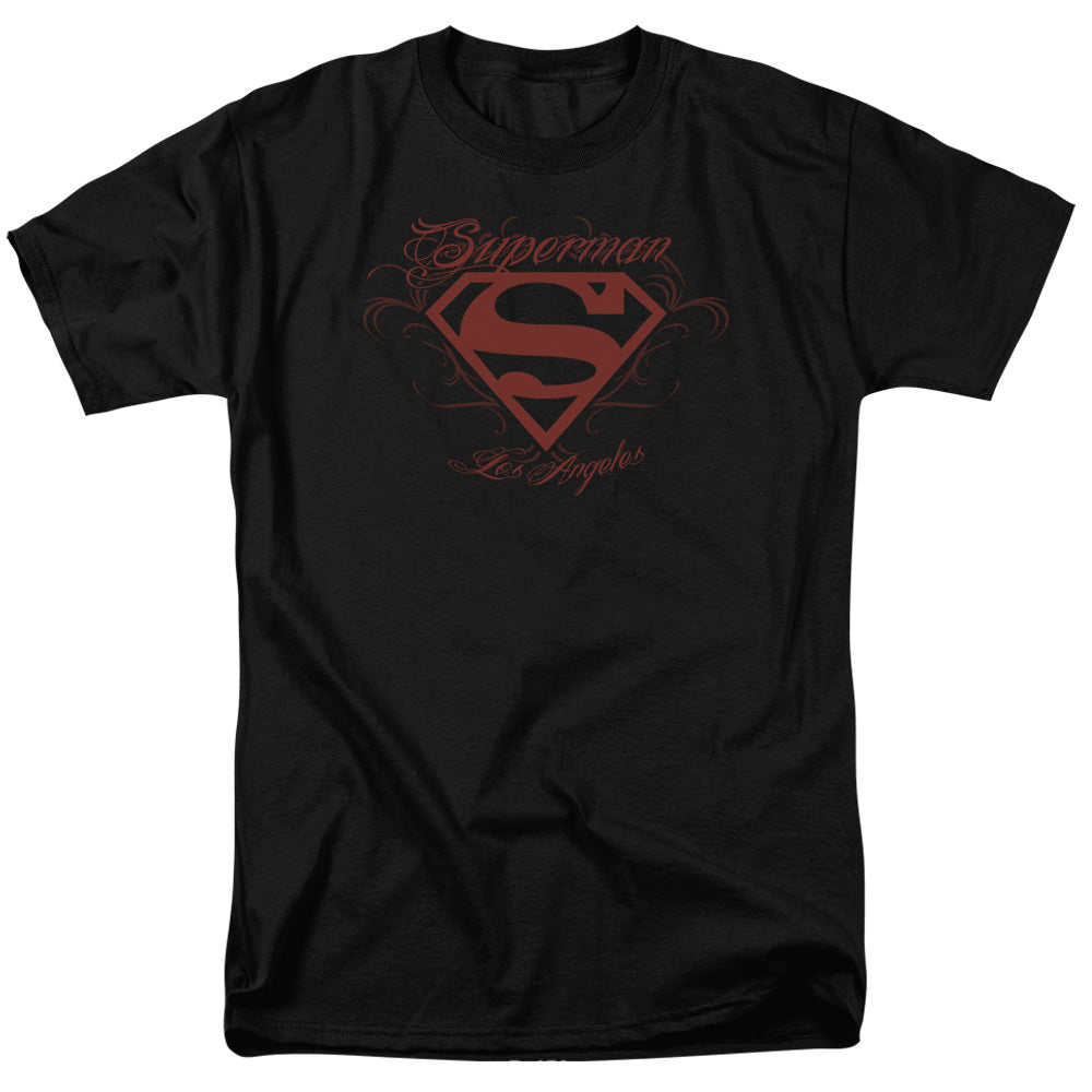 SUPERMAN/LA - S/S ADULT 18/1 - BLACK