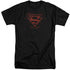 SUPERMAN/LA - S/S ADULT TALL 18/1 - BLACK