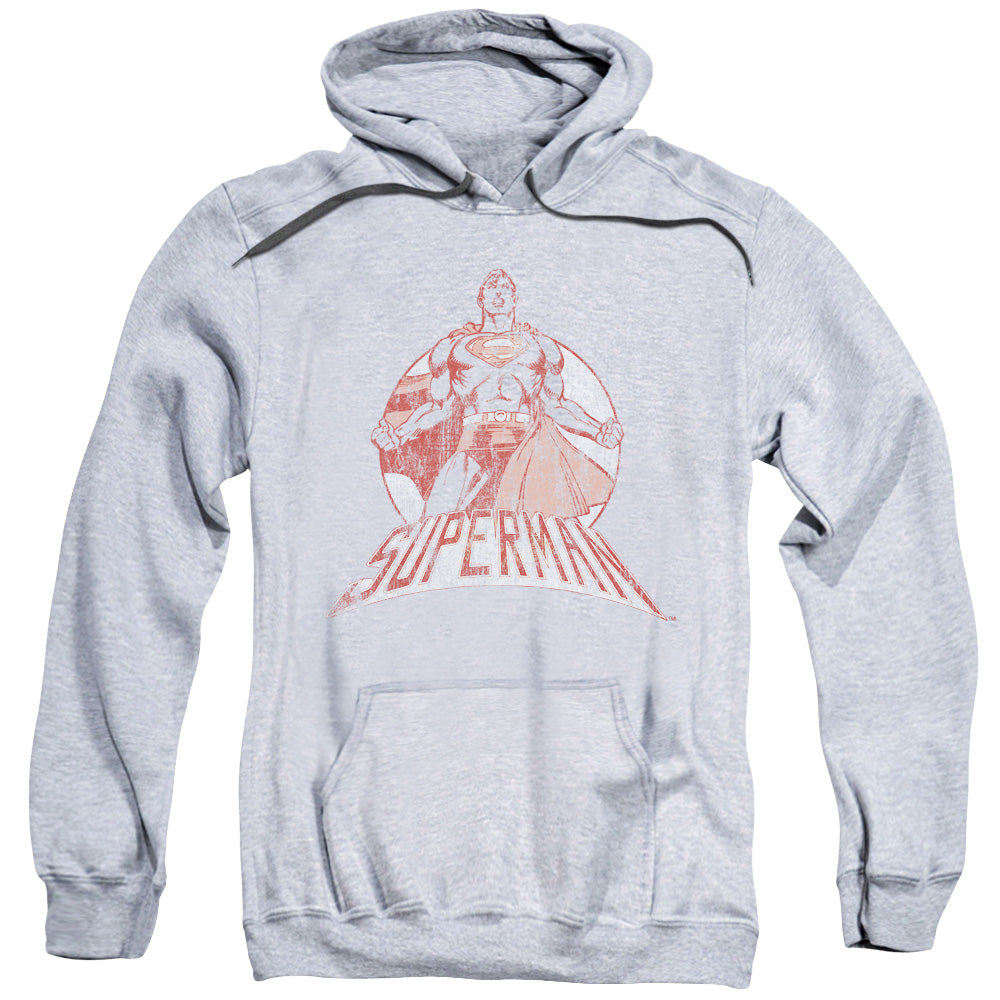 SUPERMAN/SUPER BAD - ADULT PULLOVER HOODIE - ATHLETIC HEATHER
