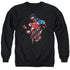 SUPERMAN/THE AMERICAN WAY - ADULT CREWNECK SWEATSHIRT - BLACK