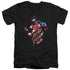 SUPERMAN/THE AMERICAN WAY - S/S ADULT V-NECK 30/1 - BLACK