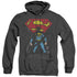 SUPERMAN/DARK ALLEY - ADULT HEATHER HOODIE - BLACK