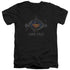 SUPERMAN/NERD RAGE - S/S ADULT V-NECK 30/1 - BLACK