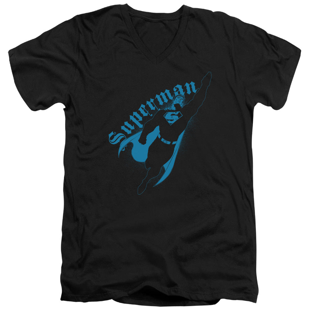 SUPERMAN/DARKNESS - S/S ADULT V-NECK 30/1 - BLACK