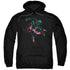 SUPERMAN/NEON SUPERMAN - ADULT PULLOVER HOODIE - BLACK