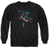 SUPERMAN/NEON SUPERMAN - ADULT CREWNECK SWEATSHIRT - BLACK