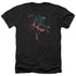 SUPERMAN/NEON SUPERMAN - ADULT HEATHER - BLACK