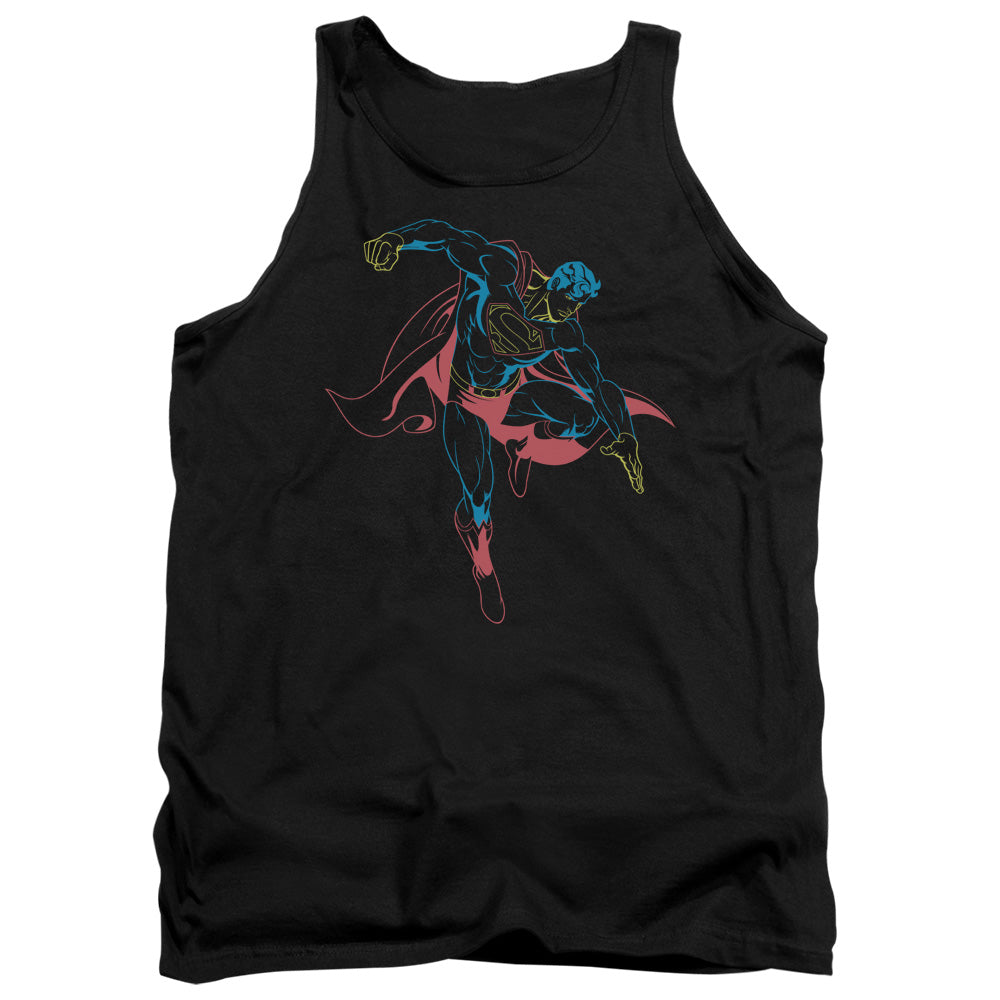 SUPERMAN/NEON SUPERMAN - ADULT TANK - BLACK