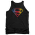 SUPERMAN/GRADIENT SUPERMAN LOGO - ADULT TANK - BLACK