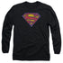 SUPERMAN/SM NEON DISTRESS LOGO - L/S ADULT 18/1 - BLACK