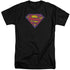 SUPERMAN/SM NEON DISTRESS LOGO - S/S ADULT TALL 18/1 - BLACK