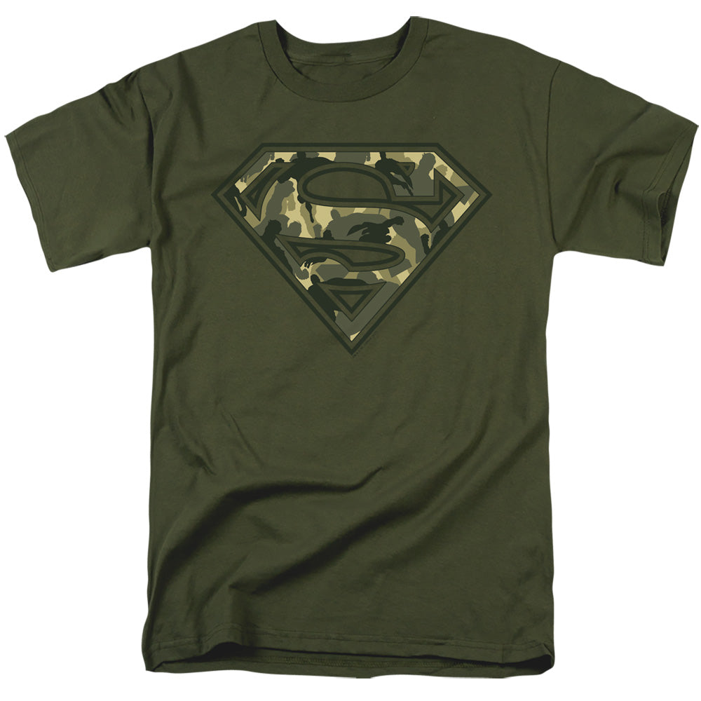 SUPERMAN/SUPER CAMO - S/S ADULT 18/1 - MILITARY GREEN