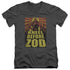 SUPERMAN/ZOD POSTER - S/S ADULT V-NECK 30/1 - CHARCOAL