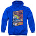 SUPERMAN/SUPERMAN VS ZOD - ADULT PULLOVER HOODIE - ROYAL BLUE