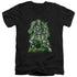 SUPERMAN/KRYPTONITE POWERED - S/S ADULT V-NECK 30/1 - BLACK