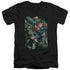 SUPERMAN/INDESTRUCTIBLE - S/S ADULT V-NECK 30/1 - BLACK