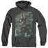 SUPERMAN/DOOMSDAY DESTRUCTION - ADULT HEATHER HOODIE - BLACK