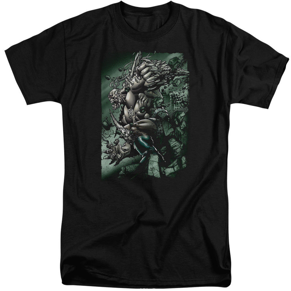 SUPERMAN/DOOMSDAY DESTRUCTION - S/S ADULT TALL 18/1 - BLACK