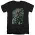 SUPERMAN/DOOMSDAY DESTRUCTION - S/S ADULT V-NECK 30/1 - BLACK