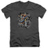 SUPERMAN/BREAK ON THROUGH - S/S ADULT V-NECK 30/1 - CHARCOAL