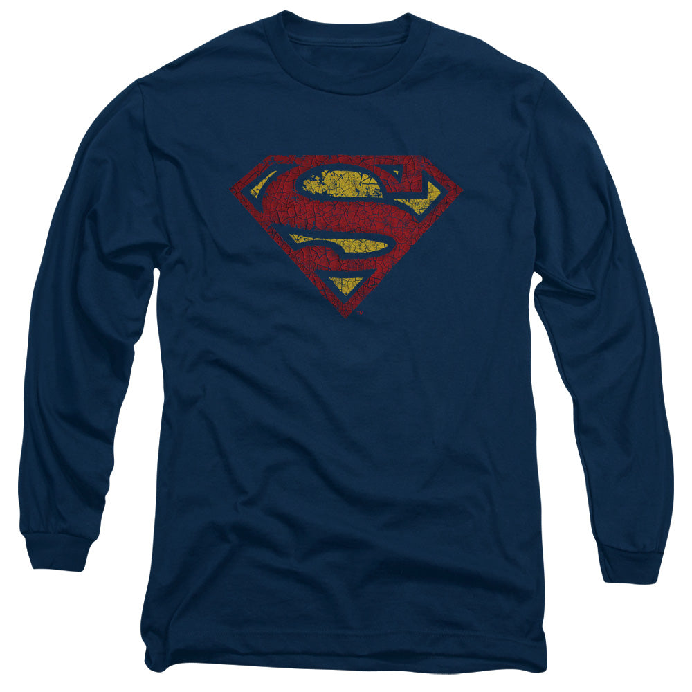 SUPERMAN/CRACKLE S - L/S ADULT 18/1 - NAVY