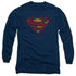 SUPERMAN/CRACKLE S - L/S ADULT 18/1 - NAVY