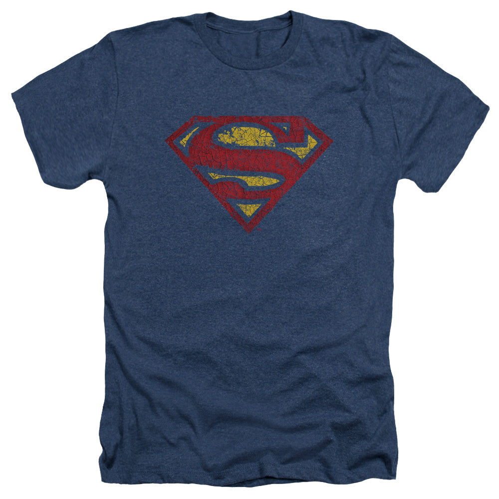 SUPERMAN/CRACKLE S - ADULT HEATHER - NAVY