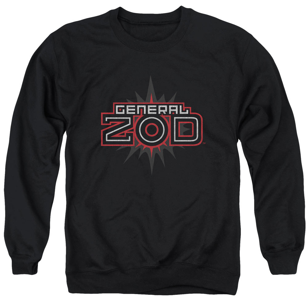 SUPERMAN/ZOD LOGO - ADULT CREWNECK SWEATSHIRT - BLACK