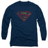 SUPERMAN/S SHIELD ROUGH -  L/S ADULT 18/1  - NAVY