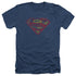 SUPERMAN/S SHIELD ROUGH - ADULT HEATHER - NAVY