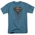 SUPERMAN/SHIELD DRIP - S/S ADULT 18/1 - SLATE