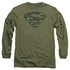 SUPERMAN/DISTRESSED CAMO SHIELD - L/S ADULT 18/1 - MILITARY GREEN
