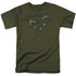 SUPERMAN/DISTRESSED CAMO SHIELD - S/S ADULT 18/1 - MILITARY GREEN