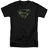 SUPERMAN/DISTRESSED CAMO SHIELD - S/S ADULT TALL 18/1 - BLACK
