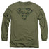 SUPERMAN/MARINE CAMO SHIELD - L/S ADULT 18/1 - MILITARY GREEN