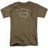 SUPERMAN/ARMY CAMO SHIELD - S/S ADULT 18/1 - SAFARI GREEN