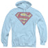 SUPERMAN/SUPER S - ADULT PULLOVER HOODIE - LIGHT BLUE