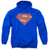 SUPERMAN/NEW 52 SHIELD - ADULT PULLOVER HOODIE - ROYAL BLUE