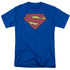 SUPERMAN/NEW 52 SHIELD - S/S ADULT 18/1 - ROYAL BLUE