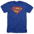 SUPERMAN/NEW 52 SHIELD - ADULT HEATHER - ROYAL BLUE