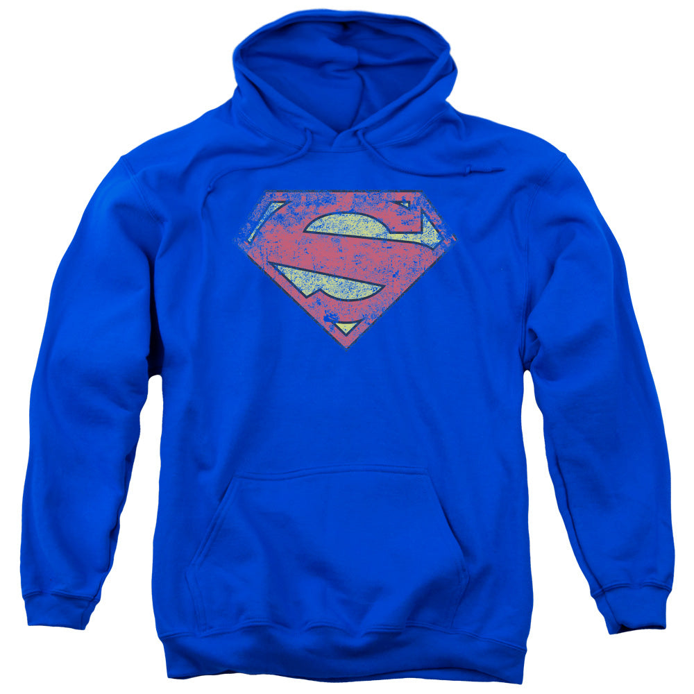 SUPERMAN/NEW 52 SHIELD - ADULT PULLOVER HOODIE - ROYAL BLUE