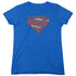 SUPERMAN/NEW 52 SHIELD - S/S WOMENS TEE - ROYAL BLUE