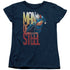 SUPERMAN/STEEL FLIGHT - S/S WOMENS TEE - NAVY
