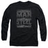 SUPERMAN/STEEL TEXT - L/S ADULT 18/1 - BLACK