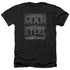 SUPERMAN/STEEL TEXT - ADULT HEATHER - BLACK